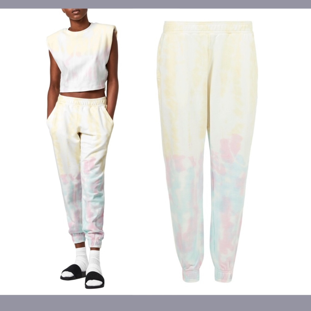 NWT All Saints [‎ 8 US ] Pippa Tie Dye Joggers in Yellow/Lilac